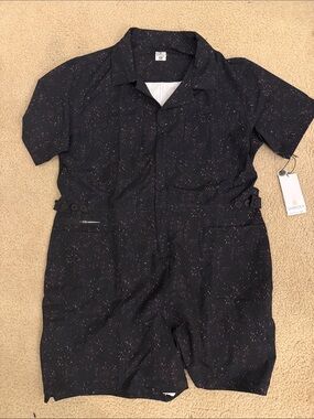 Galaxy splatter Shredly Short Sleeve Romper 2X